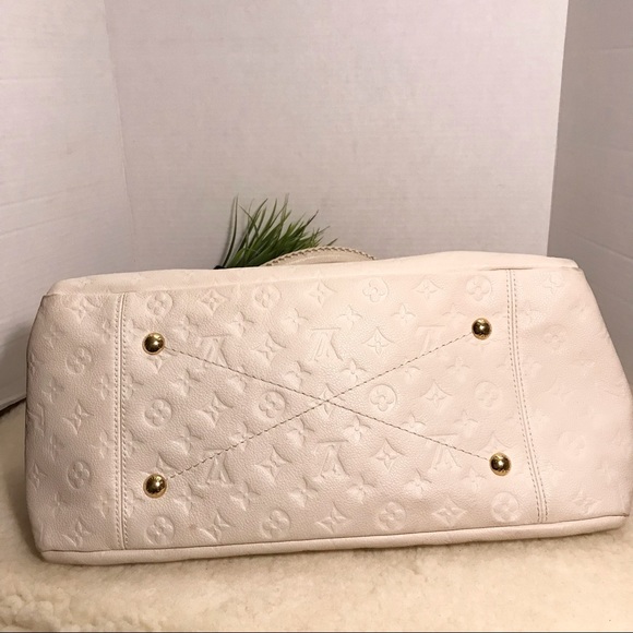 Authentic Louis Vuitton Artsy White Monogram Empreinte Leather Shoulder Bag - Picture 6 of 14